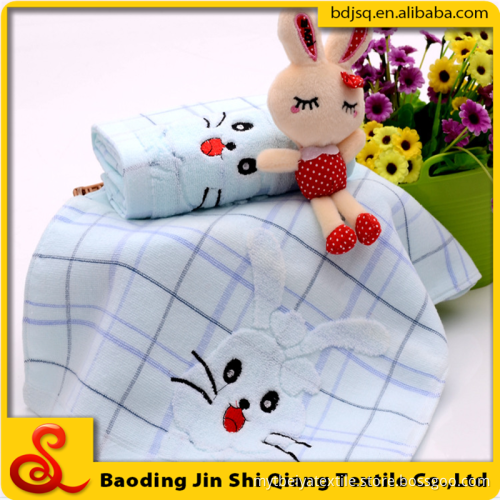 wholesale 100% cotton custom embroideryed cat kids towel for sale